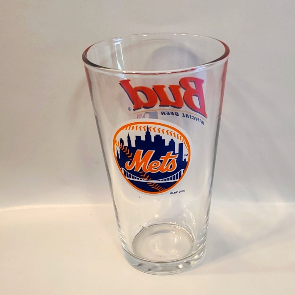 MLB NY Mets / Bud Pint Glass